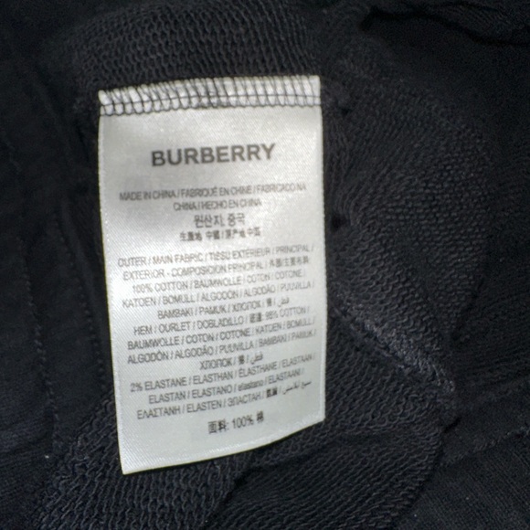 Burberry black cotton logo print joggers - Picture 3 of 6
